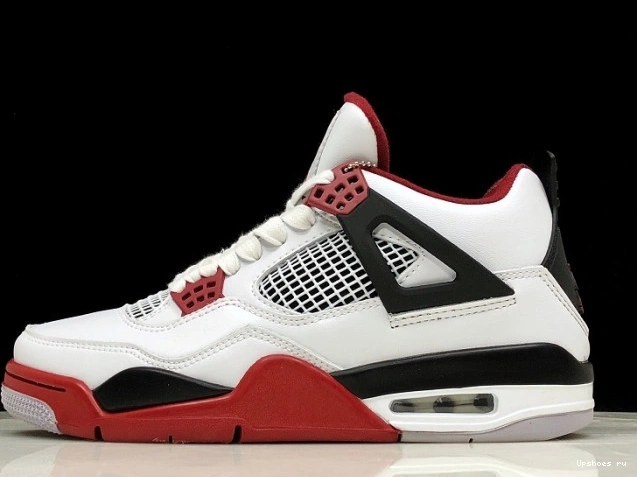 Fire 308497-160 Black White Red Men Air Jordan 4 0519